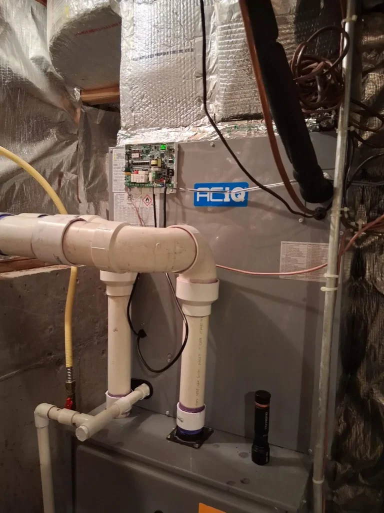 ACIQ furnace during a NexAir service call about uneven heating during the winter.